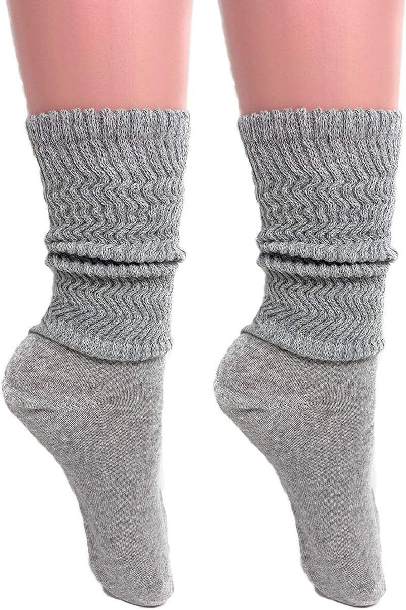 1 Pair - Cotton Lightweight Slouch Socks for Women Extra Thin Slouchy Scrunch Socks