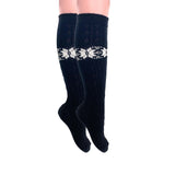 1 Pair - Cotton Knee High Knitted Socks for Women Novelty Knee Socks