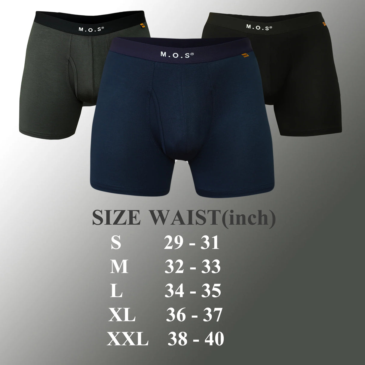 3 Pack - Men'S Underwear Boxer Briefs with Pouch Moisture Wicking Long Boxer