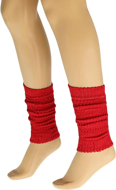 1 Pair - Cotton Leg Warmers Boot Socks Retro Style Knitted Retro Baggy Leg Warmer