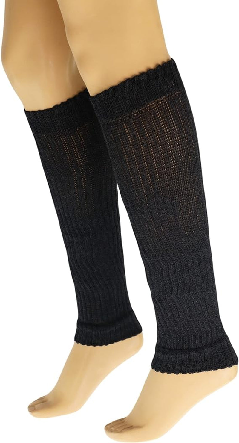 1 Pair - Cotton Leg Warmers Boot Socks Retro Style Knitted Retro Baggy Leg Warmer