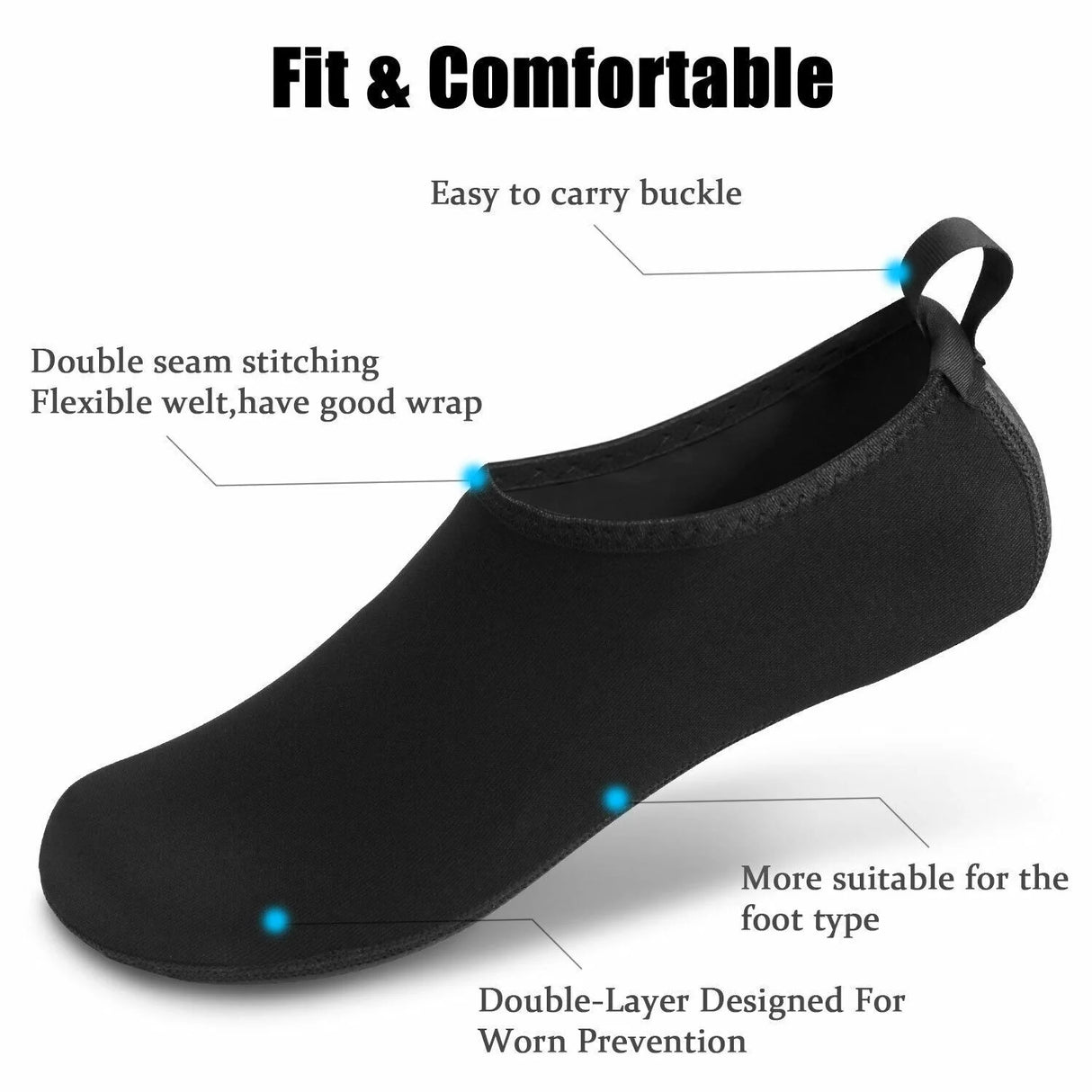 Water Shoes Men Women Skin Socks Aqua Surf Beach Yoga Swim Barefoot Quick-Dry