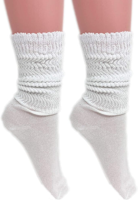 1 Pair - Cotton Lightweight Slouch Socks for Women Extra Thin Slouchy Scrunch Socks