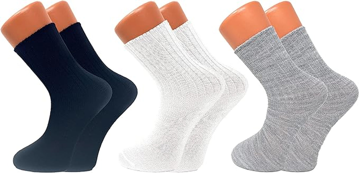 3 Pairs - Loose Fitting Crew Socks for Women Acrylic Soft Sleep Socks