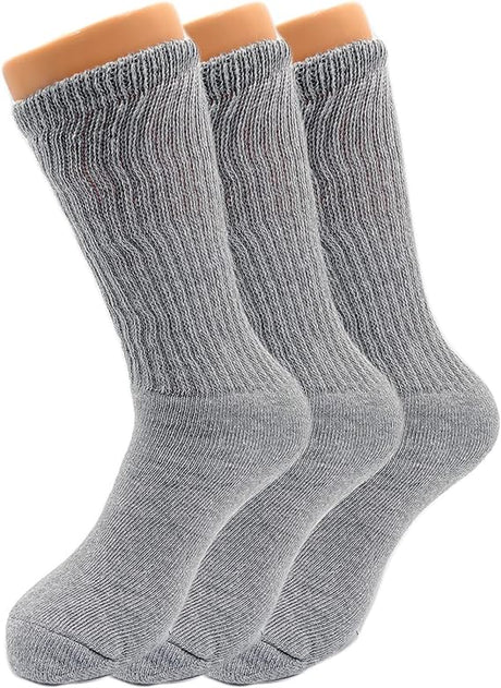 3 Pairs - Mid Calf Cotton Crew Socks for Women Casual Novelty Socks