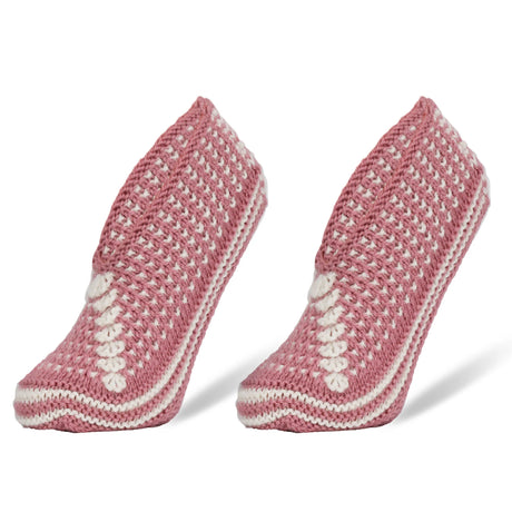 1 Pair - Crochet Hand Knit Slippers for Women Vintage Slipper Socks Shoe Size 5-7