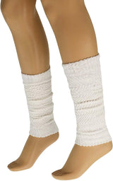 1 Pair - Cotton Leg Warmers Boot Socks Retro Style Knitted Retro Baggy Leg Warmer