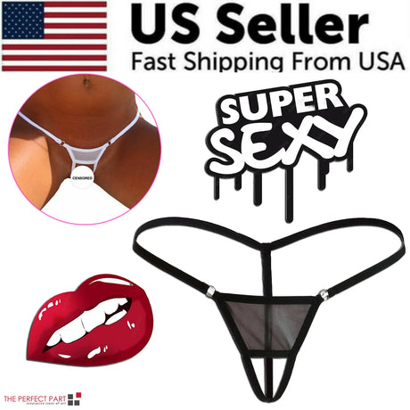 Sexy Women Lace Thong G-String Panties Lingerie Underwear Crotchless T-Back Mesh