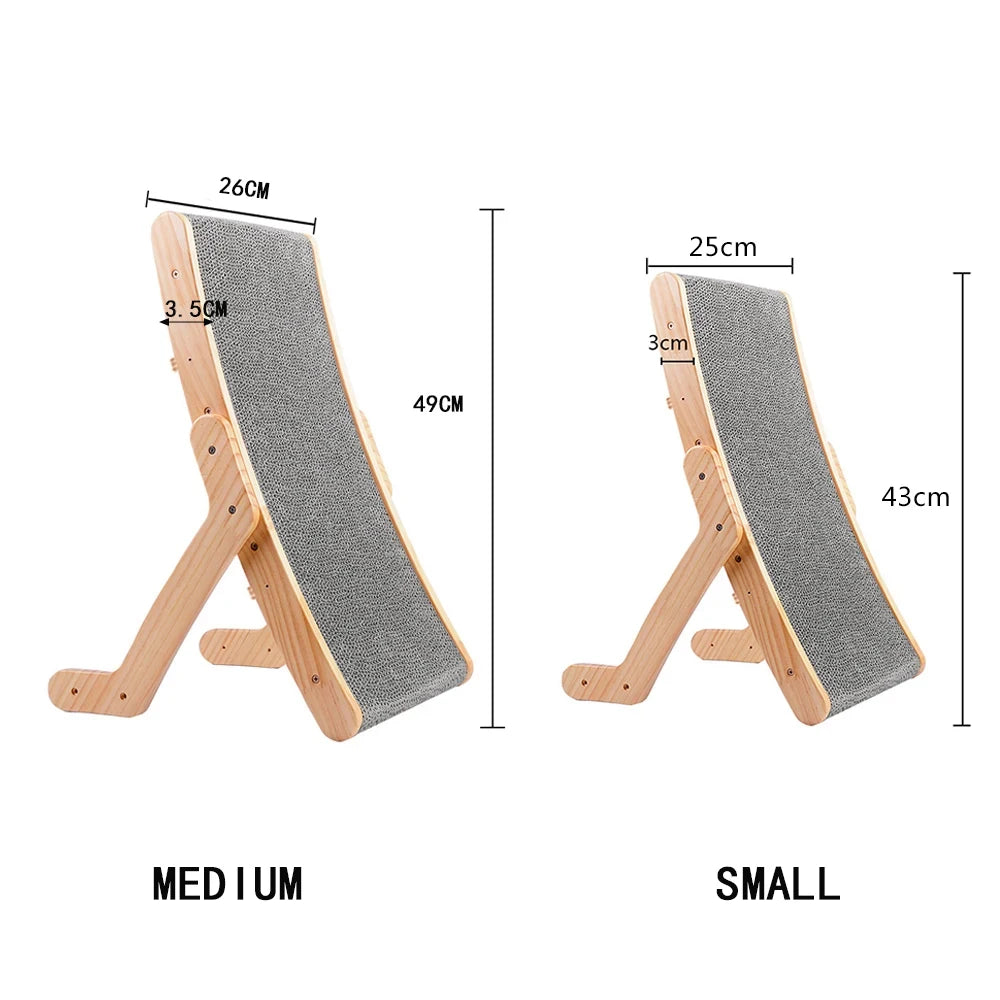 3 In 1 Wooden Cat Scratcher Board Detachable Lounge Bed Cat Scratching Post Grinding Claw Toys Scrapers for Cats Pet Products