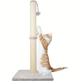 Cat Scratching Post, Claw Scratcher With Sisal Rope And Covered With Soft Smooth Plush, Vertical Scratch, Modern Stable Design