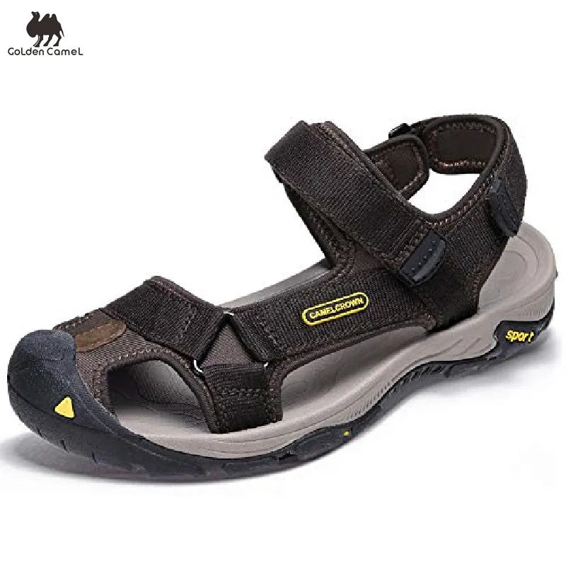 GOLDEN CAMEL Waterproof Hiking Men's Sandals Closed Toe Sport Beach Sandals Water Shoes for Men Summer 2023 New Outdoor Wading