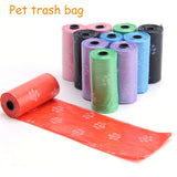 21 pcs Degradable Pet Dog Waste Poop Bag With Printing Doggy Bag Degradable Pet Waste Clean Poop Bags Dog Up Clean Bag Dispenser