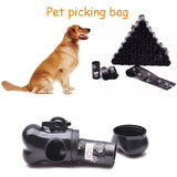 21 pcs Degradable Pet Dog Waste Poop Bag With Printing Doggy Bag Degradable Pet Waste Clean Poop Bags Dog Up Clean Bag Dispenser