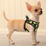 Mesh Nylon Cat Harness Reflective Kitten Dog Vest Harnesses Small Dogs Cats Printed Harness Vests Chihuahua Yorkshire