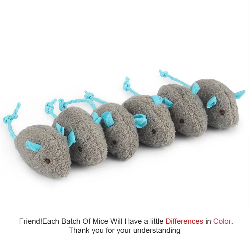 6pcs Mix Pet Toy Catnip Mice Cats Toys Fun Plush Mouse Cat Toy For Kitten