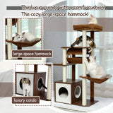 Domestic Delivery Big Cat Tree Tower Condo Furniture Scratch Post Cat Jumping Toy with Ladder for Kittens Pet House Play