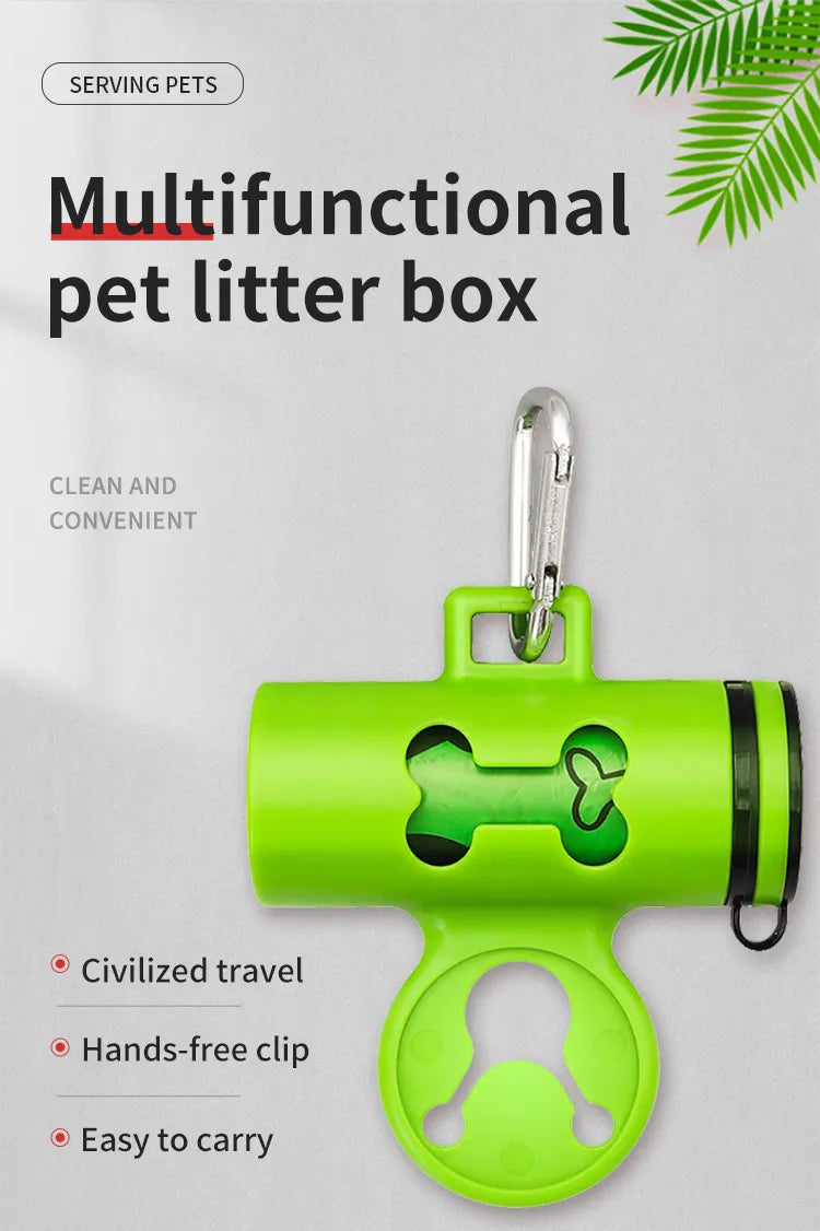 1 Roll 15 Bags Pet Dog Poop Bags Dispenser Collector Garbage Bag Puppy Cat Pooper Scooper Bag Outdoor Clean Pets Supplies