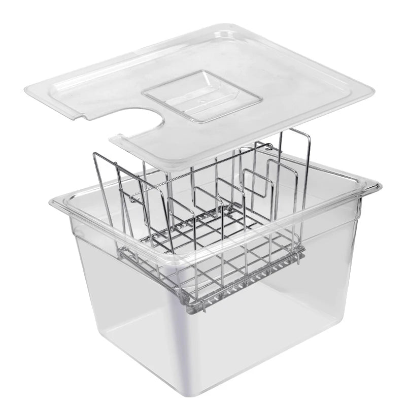 Sous Vide Cooker machine 11L Container with Stainless Steel Rack Detachable Dividers Separator