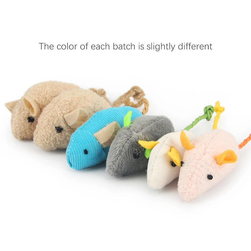 6pcs Mix Pet Toy Catnip Mice Cats Toys Fun Plush Mouse Cat Toy For Kitten