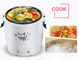 Electric Mini Rice Cooker Portable MultiCooker Household Rice Cookers 12V 24V 220V Pot Cooking Machine Pans For Car Truck Home