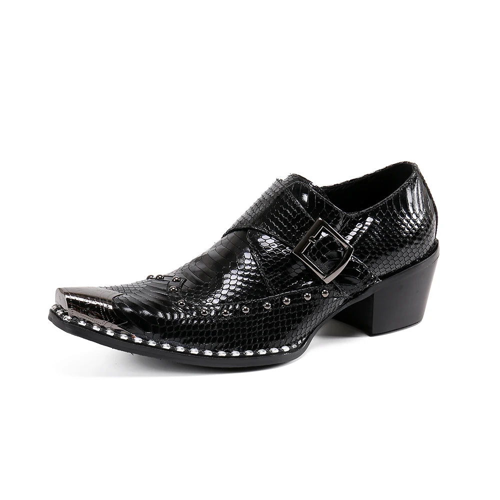 Spring High Quality White Snake Skin Slip On Men Dress Shoes Genuine Leather Party Wedding Flats Formal Loafer Sapato Masculino