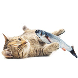 Plush Cat Fish Toy Cat Scratcher Catnip Toy Interactive Simulation Fish Cat Mint Fidget Toys Stuffed Playing Toy For Cat Kitten