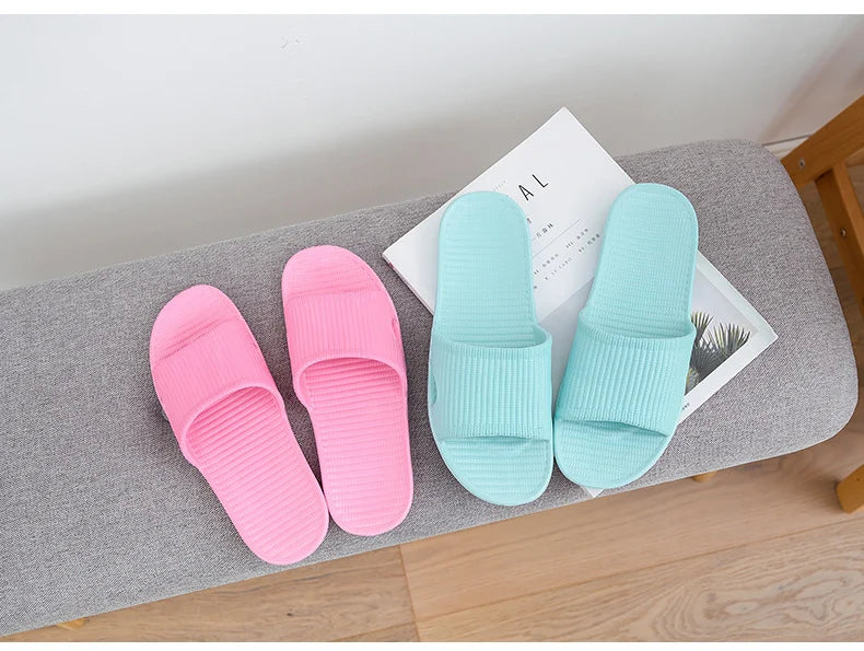 Summer Women Floor Flat Shoes Couple Indoor Eva Flip Flops Female Non-slip Bathroom Home Slippers Zapatillas De Hombre