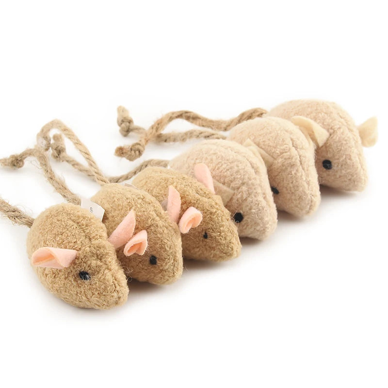 6pcs Mix Pet Toy Catnip Mice Cats Toys Fun Plush Mouse Cat Toy For Kitten