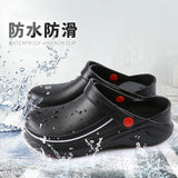 Jumpmore Waterproof Men Eva Slippers Unisex Professional Non-slip Chef Shoes Non-slip Hotel Working Shoes Size 36-45