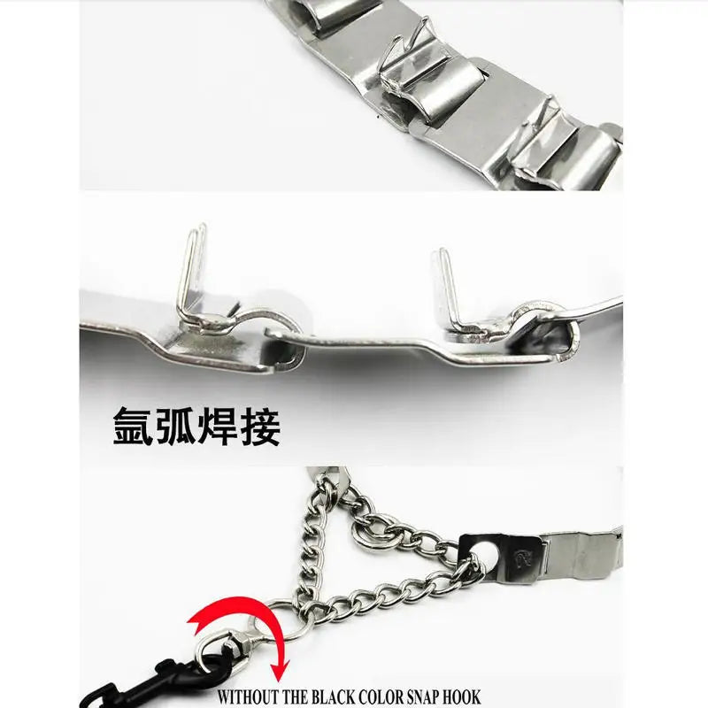 HQ DC01 Stainless Steel 38-68CM Adjustable Dog Training Chain Dog-Collar Choke Chain Pinch Collar For Giant dogs