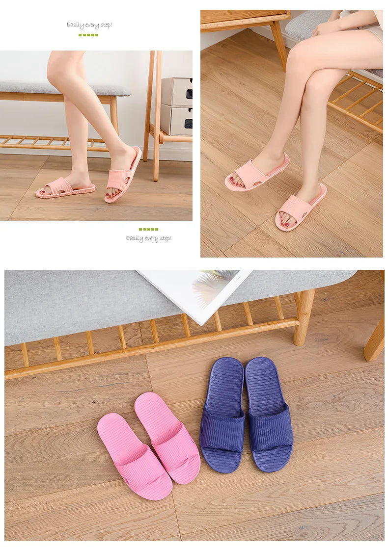 Summer Women Floor Flat Shoes Couple Indoor Eva Flip Flops Female Non-slip Bathroom Home Slippers Zapatillas De Hombre