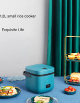 Mini Rice Cooker Automatic Household Kitchen Electric Cooking machine 1-2 People Food Warmer Steamer 1.2L Small Rice Cooker