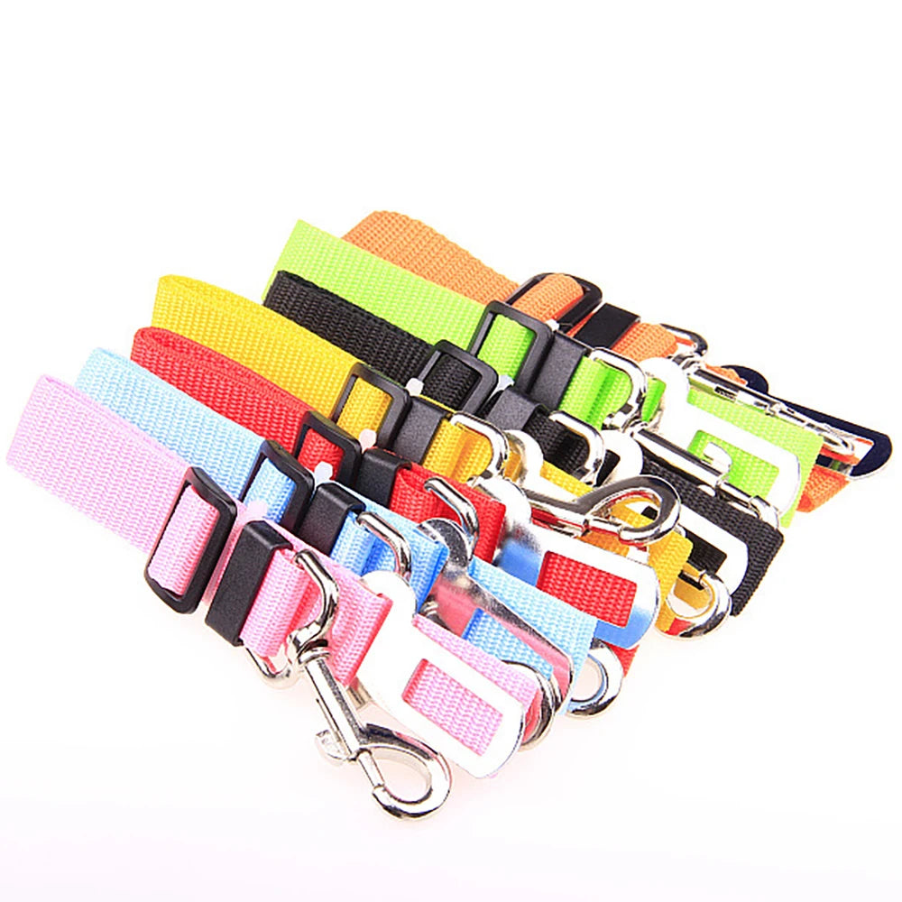 Adjustable Dog Cat Car Safety Belt Pet Vehicle Seat Belt Leash For Dogs Travel Traction Collar Harness Dog Lead Clip pet product