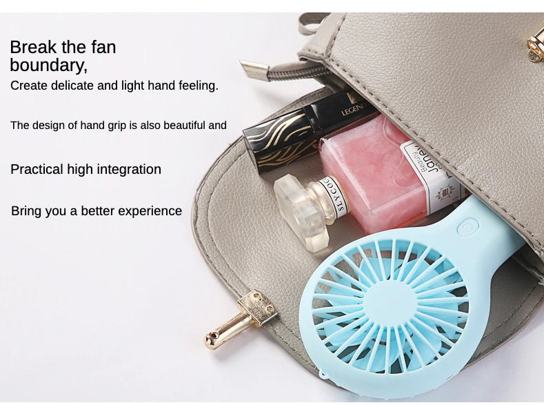 Handheld Mini Fan Portable USB Charging Convenient Creative Small Fans Catapult Pocket Hand-held Fan Wedding Gift