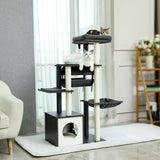 Domestic Delivery Big Cat Tree Tower Condo Furniture Scratch Post Cat Jumping Toy with Ladder for Kittens Pet House Play