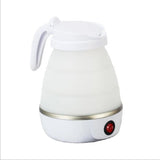 saengQ Travel Household Folding Kettle Silicone304 Stainless Steel  Portable Kettle Compression Foldable Leakproof 600ml