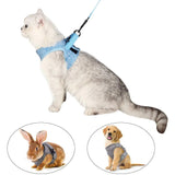 Adjustable Anti-Escape Small Cat Belt Kitten Harness Light Breathable Soft Pet Vest Wiring Harness Traction Belt Kitten Walking