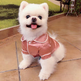 Soft Silk Dog Pajamas French Bulldog Pajamas Pet Coat Clothing For Small Dogs Summer Pet Clothes Shih Tzu Puppy Cat Shir