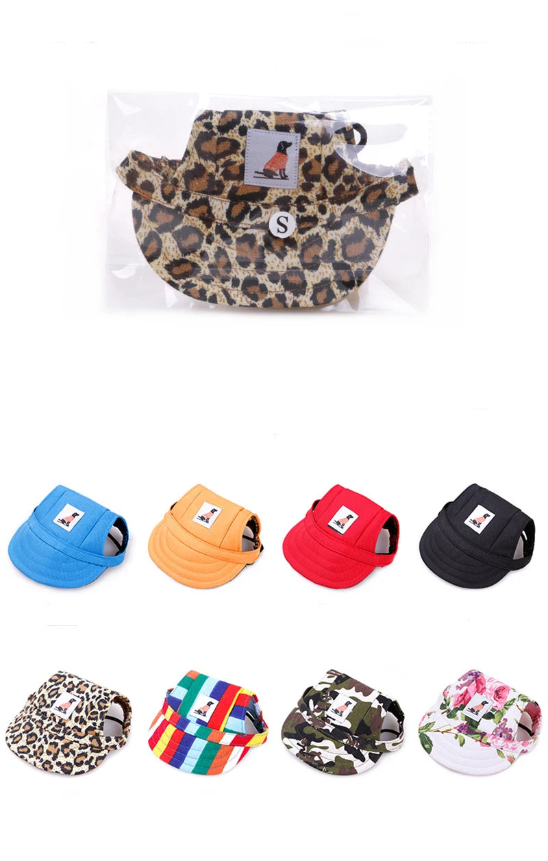 Summer Pet Dog Hat Cap Outdoor Dog Baseball Cap Canvas Small Cat Dog Sunscreen Accessories