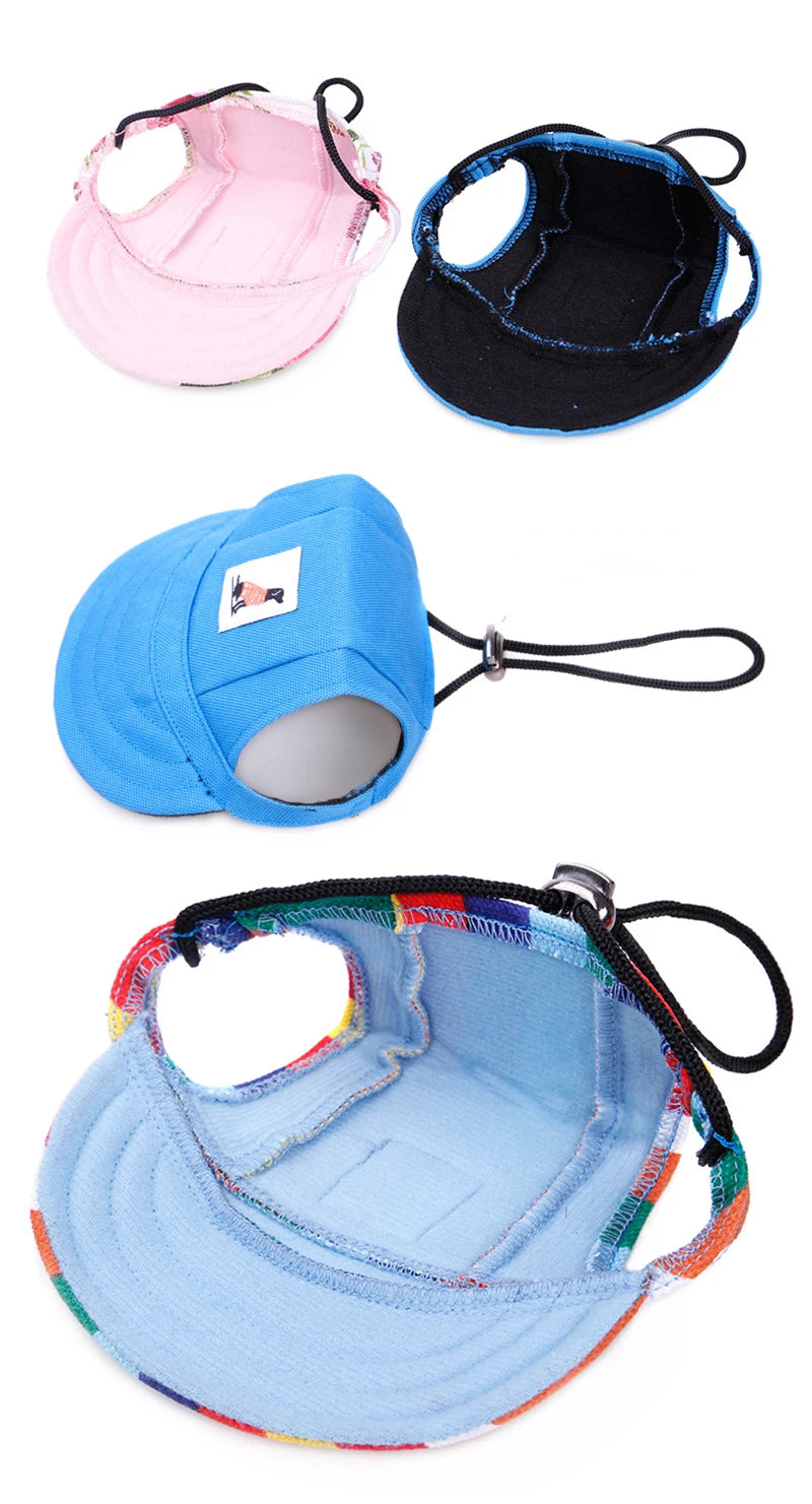 Summer Pet Dog Hat Cap Outdoor Dog Baseball Cap Canvas Small Cat Dog Sunscreen Accessories