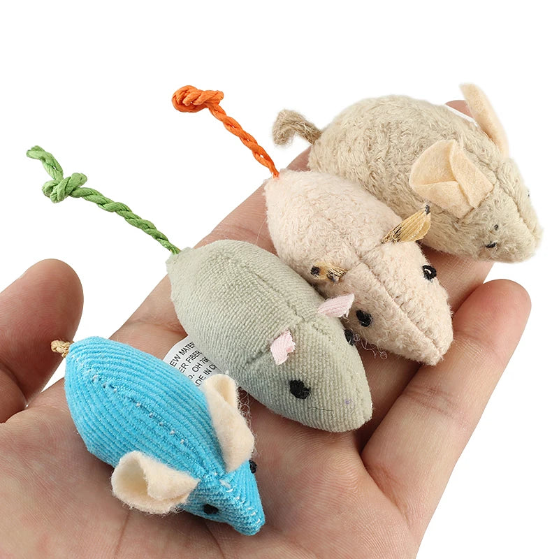 6pcs Mix Pet Toy Catnip Mice Cats Toys Fun Plush Mouse Cat Toy For Kitten