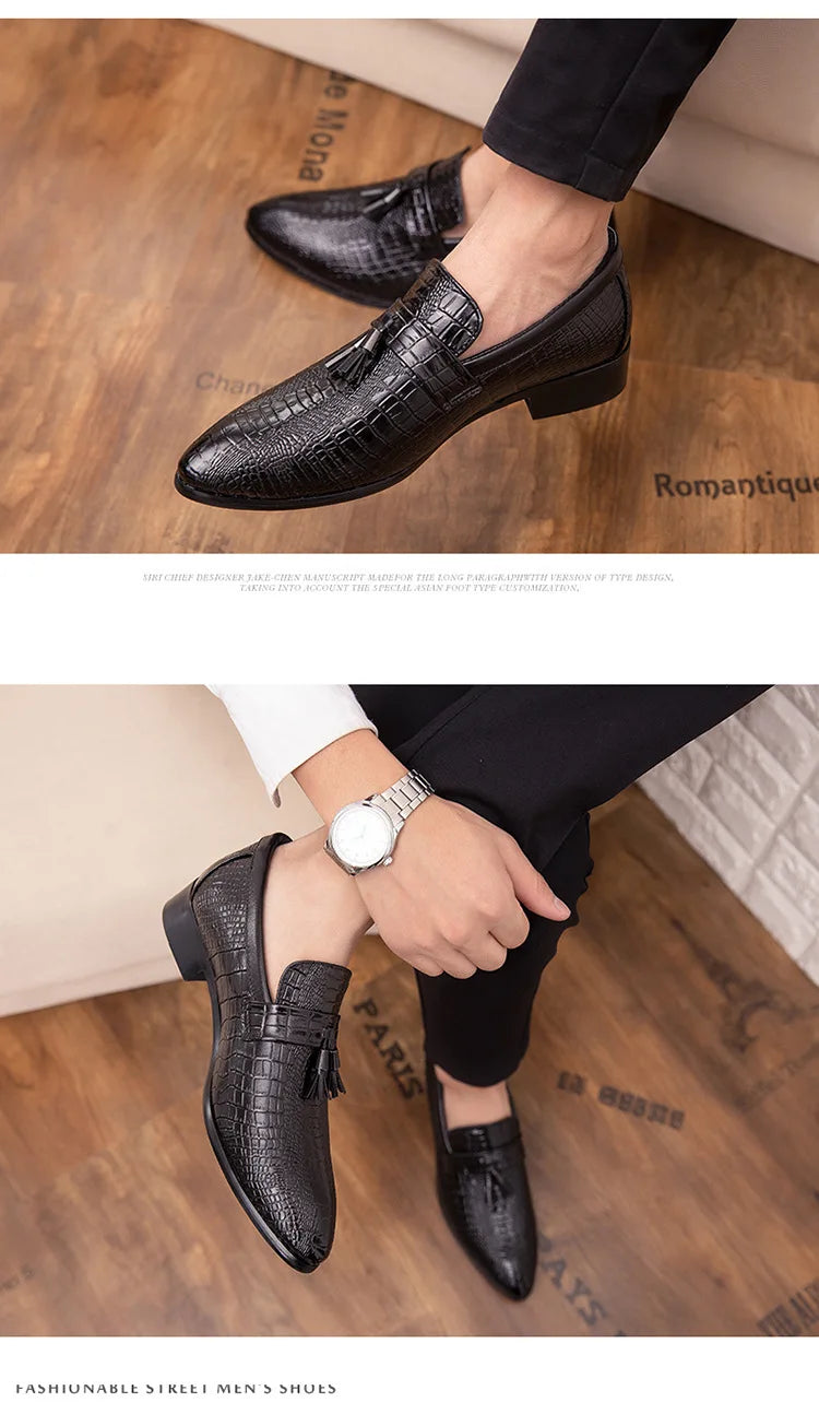 Men's fashion Tassel Soft Moccasins Mens Genuine Leather Casual Loafers Outdoor Driving Flats Shoes