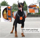 TAILUP luxury Pet Outdoor Backpack Large Dog Adjustable Saddle Bag Harness Carrier For Traveling Hiking Camping