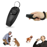 LanLan 2 in1 Dog Pet Puppy Cat Training Clicker Whistle Click Trainer Obedience Black