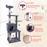 Domestic Delivery Big Cat Tree Tower Condo Furniture Scratch Post Cat Jumping Toy with Ladder for Kittens Pet House Play