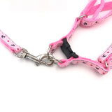 Bilayer Durable Adjustable Nylon Dog Leashes Pet Dog Collar Harness Set Cat Lead Leash Walking Vest Lead Train