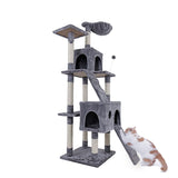 Domestic Delivery Big Cat Tree Tower Condo Furniture Scratch Post Cat Jumping Toy with Ladder for Kittens Pet House Play