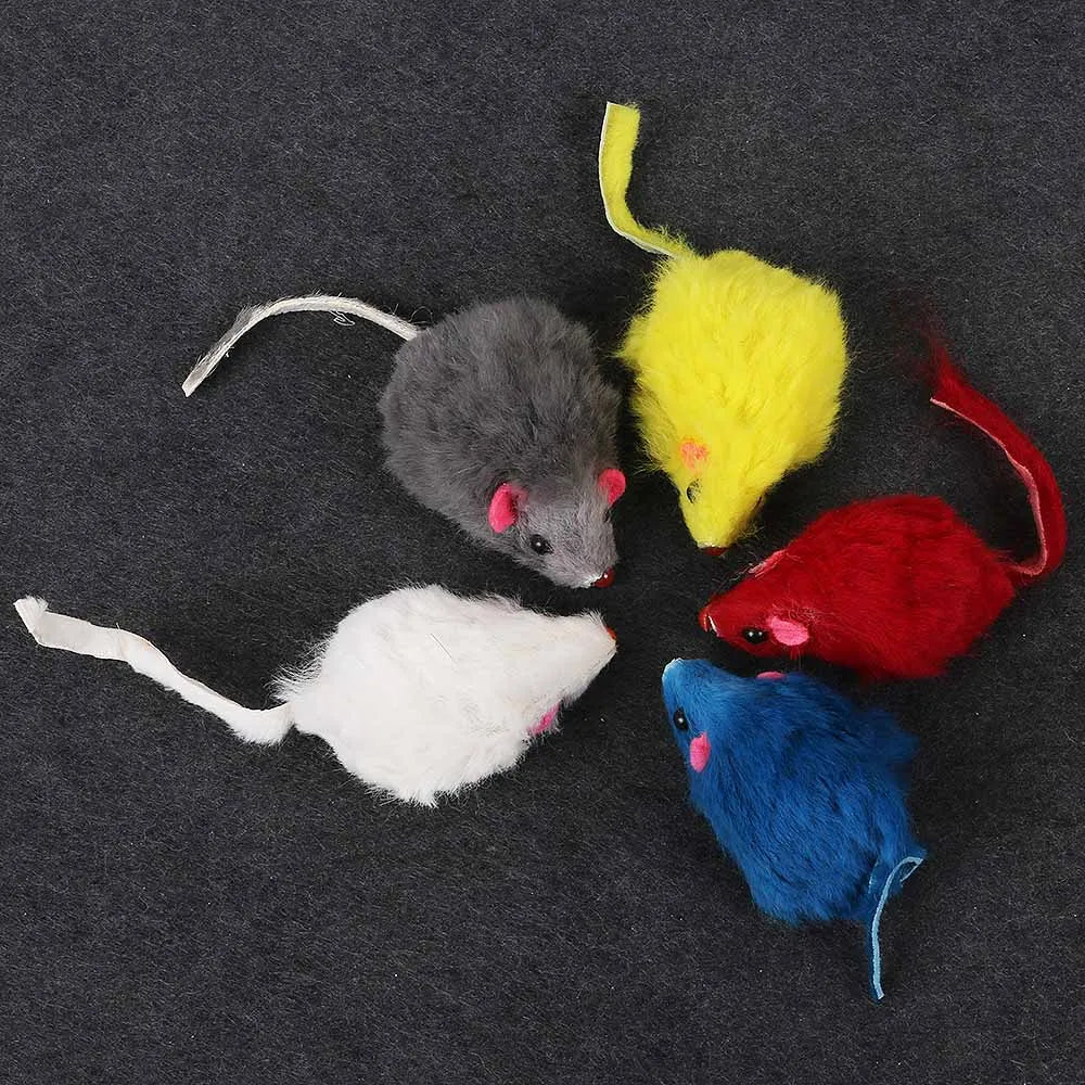 10Pcs/Set Funny Rabbit Fur False Mouse Pet Cat Toys Mini Funny Playing Toys For Cats Kitten Pet Accessories