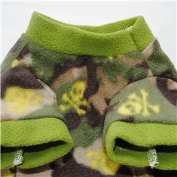 Warm Fleece Pet Dog Clothes Cute Skull Printed Pet Coat Puppy Dogs Shirt Jacket French Bulldog Pullover Camouflage Dog Clothing