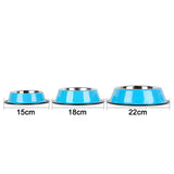 4 Colors Stainless Steel Dog Bowls,Lovely Pet Food Water Drink Dishes Feeder For Cat Puppy Dog